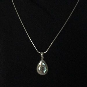 Abalone pendant/sterling silver necklace